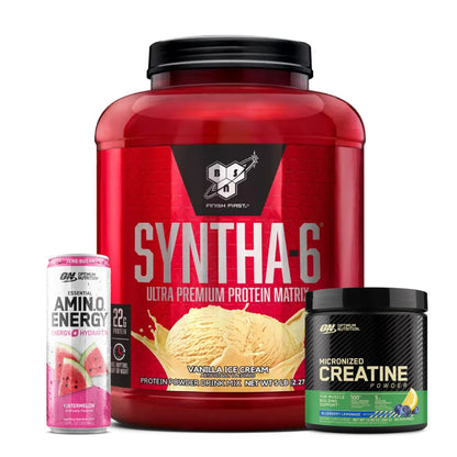 Syntha 6 5 lb + Creatine Optimum 60 Serv + Obsequios