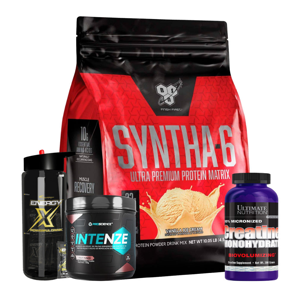 Syntha 6 10 lb + Creatine Ultimate 300 gr + Intenze 14 serv + Energy X - Zona FIT