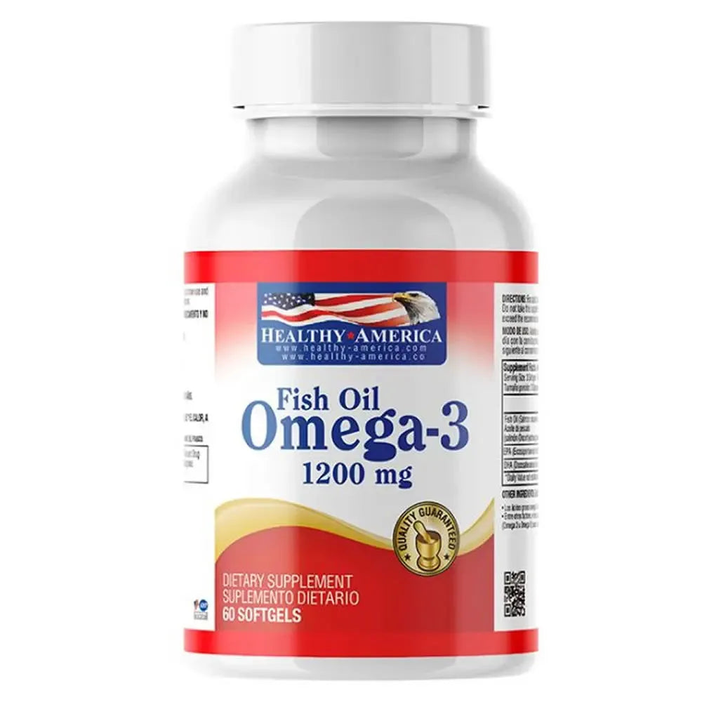 Fish Oil Omega 3 1.200 mg Healthy America - Zona FIT
