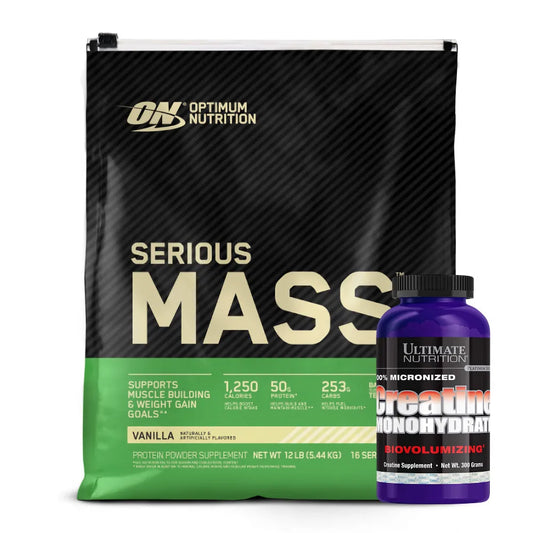 Serious Mass 12 lb + Creatine Ultimate 300 gr - Zona FIT