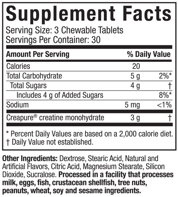 Creatine Chews Muscletech - Zona FIT