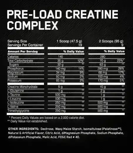 Pre Load Creatine Complex Optimum Nutrition - Zona FIT