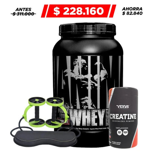 Animal Whey 2 lb + Creatine 60 serv + Obsequio - Zona FIT