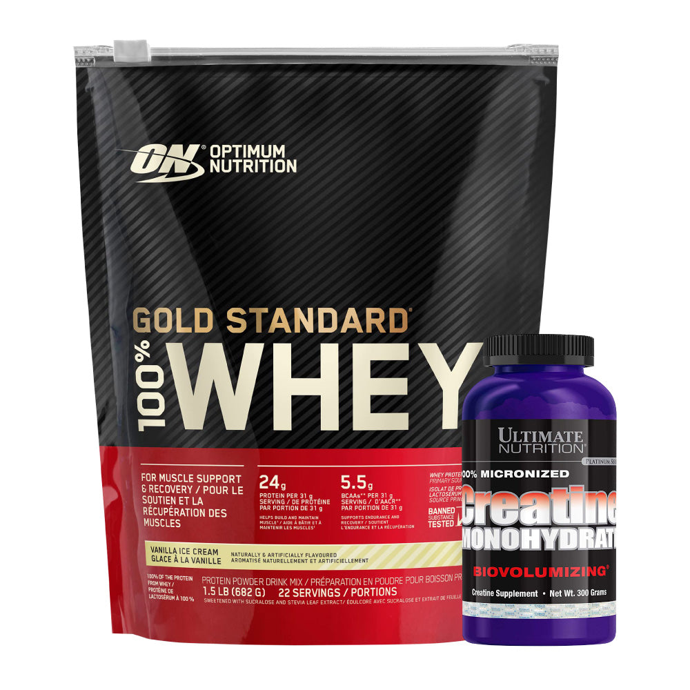 Gold Standard 22 serv + Creatine Ultimate 300 gr - Zona FIT