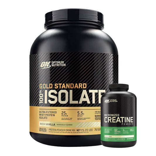 Gold Standard 100% Isolate 5lb + Creatine Optimum 600 gr - Zona FIT