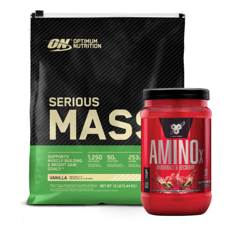 Serious Mass 12 lb + Amino X 30 serv