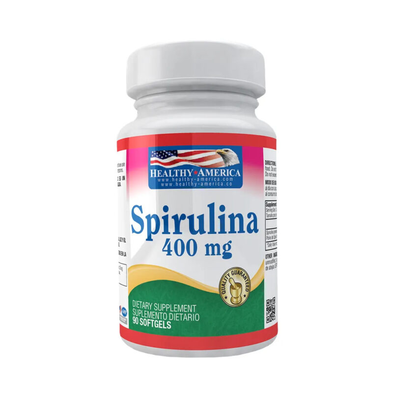 Spirulina 400 mg 90 Caps Healthy America: Suplemento de algas para la salud